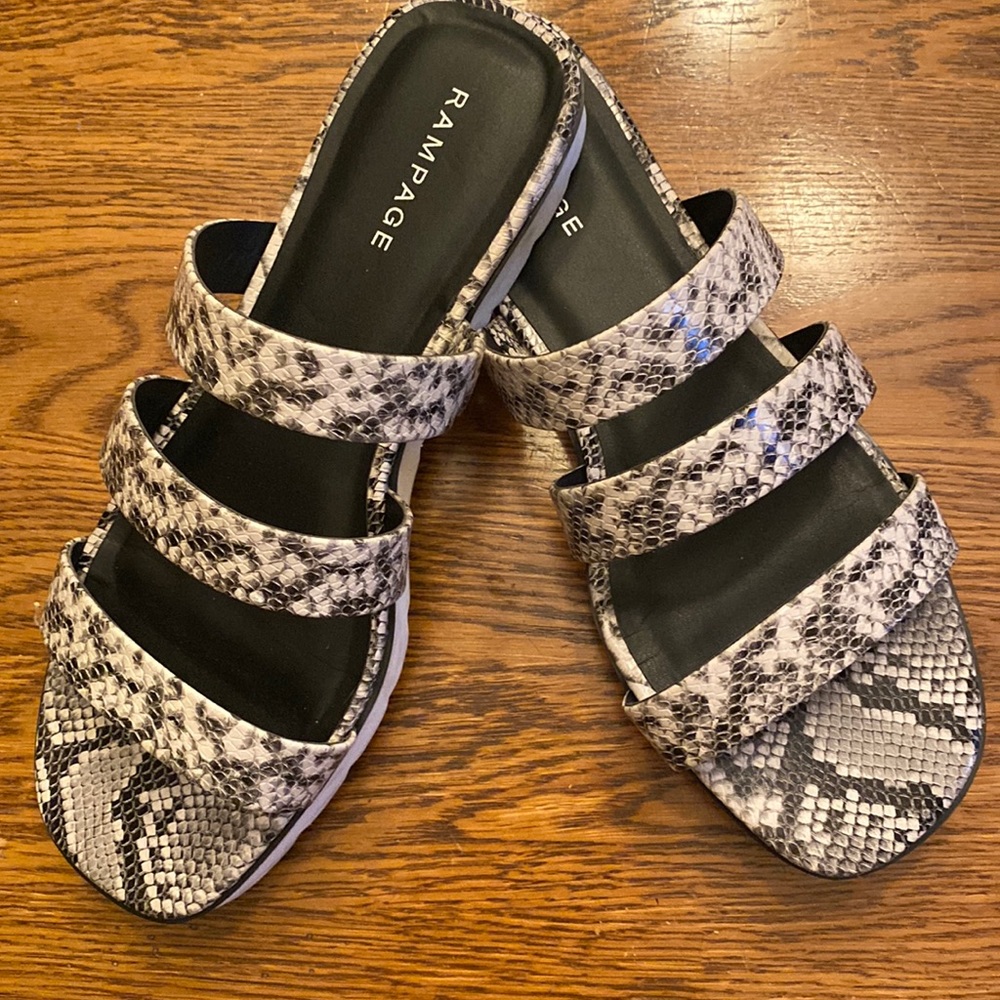 Womens snake print sandals